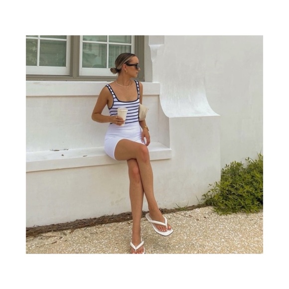 NWT Zara Limitless Contour Striped Playsuit - Picture 4 of 9